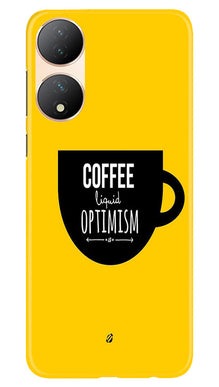Coffee Optimism Mobile Back Case for Vivo T2 5G (Design - 313)