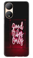 Good Vibes Only Mobile Back Case for Vivo Y100 5G (Design - 314)
