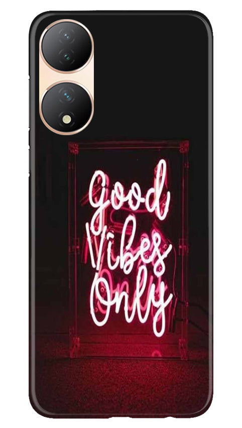Good Vibes Only Mobile Back Case for Vivo Y100 5G (Design - 314)