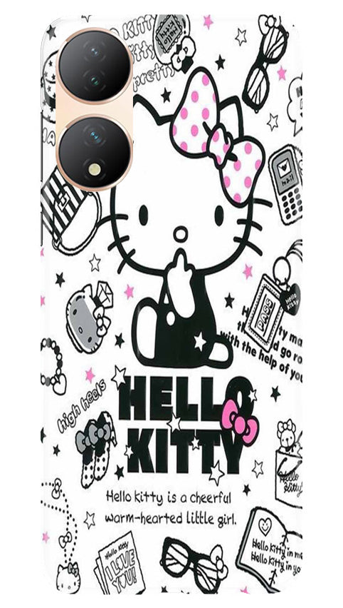 Hello Kitty Mobile Back Case for Vivo T2 5G (Design - 320)