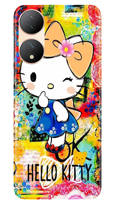 Hello Kitty Mobile Back Case for Vivo T2 5G (Design - 321)