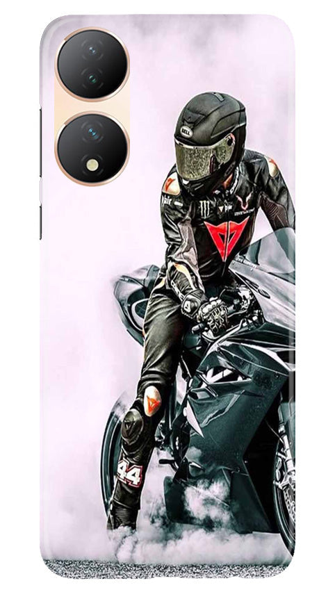 Biker Mobile Back Case for Vivo T2 5G (Design - 342)
