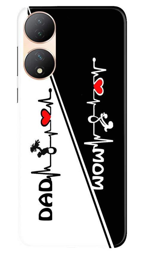 Love Mom Dad Mobile Back Case for Vivo T2 5G (Design - 344)