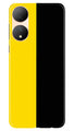 Black Yellow Pattern Mobile Back Case for Vivo Y100 5G (Design - 354)