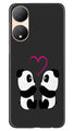 Panda Love Mobile Back Case for Vivo Y100 5G (Design - 355)