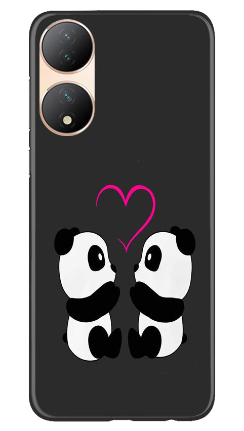 Panda Love Mobile Back Case for Vivo T2 5G (Design - 355)