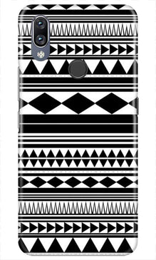 Black white Pattern Mobile Back Case for Vivo Y11 (Design - 5)