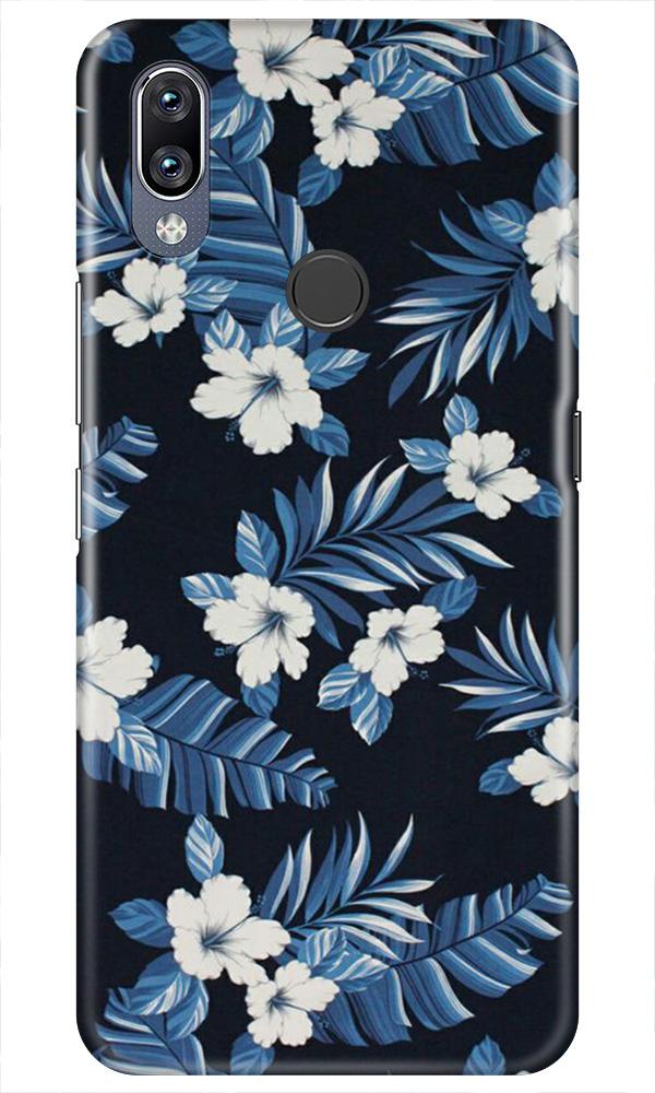 White flowers Blue Background2 Case for Vivo Y11