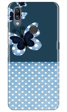 White dots Butterfly Mobile Back Case for Vivo Y11 (Design - 31)
