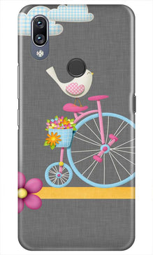Sparron with cycle Mobile Back Case for Vivo Y11 (Design - 34)