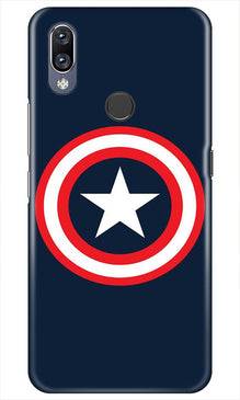 Captain America Mobile Back Case for Vivo Y11 (Design - 42)