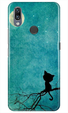 Moon cat Mobile Back Case for Vivo Y11 (Design - 70)