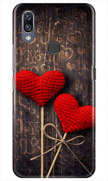Red Hearts Mobile Back Case for Vivo Y11 (Design - 80)