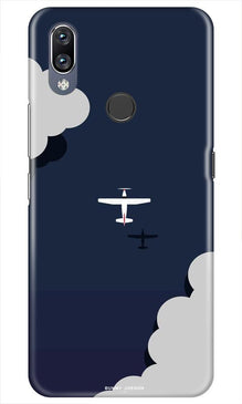 Clouds Plane Mobile Back Case for Vivo Y11 (Design - 196)