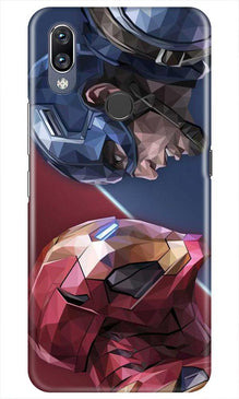 Ironman Captain America Mobile Back Case for Vivo Y11 (Design - 245)