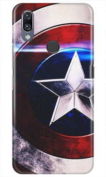 Captain America Shield Mobile Back Case for Vivo Y11 (Design - 250)