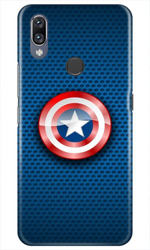 Captain America Shield Mobile Back Case for Vivo Y11 (Design - 253)