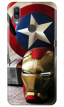 Ironman Captain America Mobile Back Case for Vivo Y11 (Design - 254)