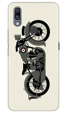 MotorCycle Mobile Back Case for Vivo Y11 (Design - 259)