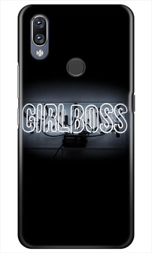 Girl Boss Black Mobile Back Case for Vivo Y11 (Design - 268)