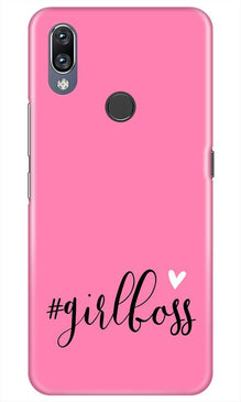 Girl Boss Pink Mobile Back Case for Vivo Y11 (Design - 269)