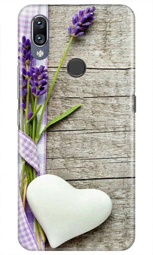 White Heart Mobile Back Case for Vivo Y11 (Design - 298)