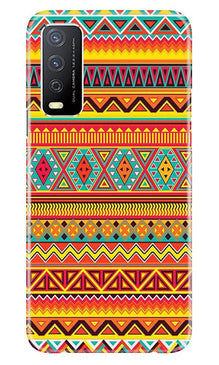 Zigzag line pattern Mobile Back Case for Vivo Y12s (Design - 4)