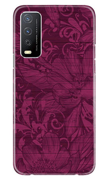 Purple Backround Mobile Back Case for Vivo Y12s (Design - 22)
