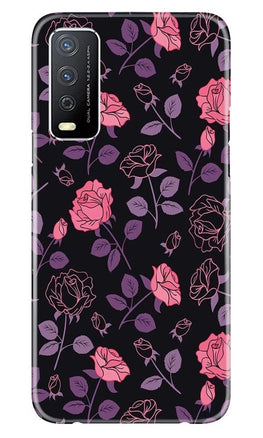 Rose Black Background Case for Vivo Y12s