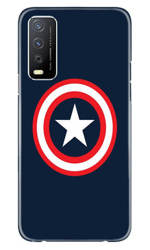 Captain America Mobile Back Case for Vivo Y12s (Design - 42)