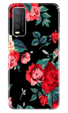 Red Rose2 Mobile Back Case for Vivo Y12s (Design - 81)
