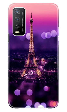 Eiffel Tower Mobile Back Case for Vivo Y12s (Design - 86)