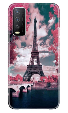 Eiffel Tower Mobile Back Case for Vivo Y12s  (Design - 101)