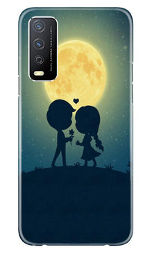 Love Couple Mobile Back Case for Vivo Y12s  (Design - 109)