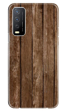 Wooden Look Mobile Back Case for Vivo Y12s  (Design - 112)