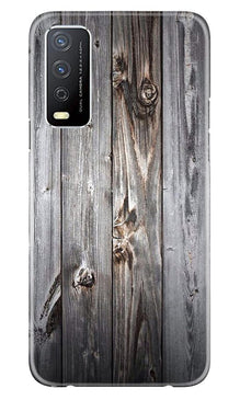 Wooden Look Mobile Back Case for Vivo Y12s  (Design - 114)