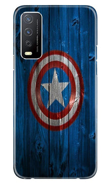 Captain America Superhero Mobile Back Case for Vivo Y12s  (Design - 118)