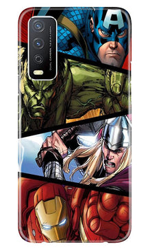Avengers Superhero Mobile Back Case for Vivo Y12s  (Design - 124)