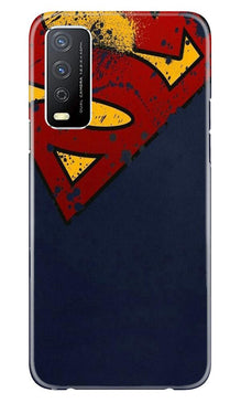 Superman Superhero Mobile Back Case for Vivo Y12s  (Design - 125)