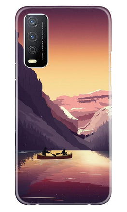 Mountains Boat Case for Vivo Y12s (Design - 181)