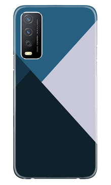 Blue Shades Mobile Back Case for Vivo Y12s (Design - 188)