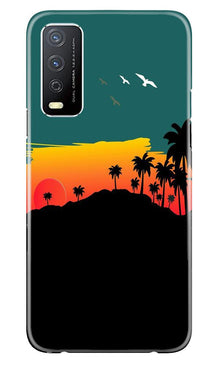 Sky Trees Mobile Back Case for Vivo Y12s (Design - 191)