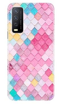Pink Pattern Mobile Back Case for Vivo Y12s (Design - 215)