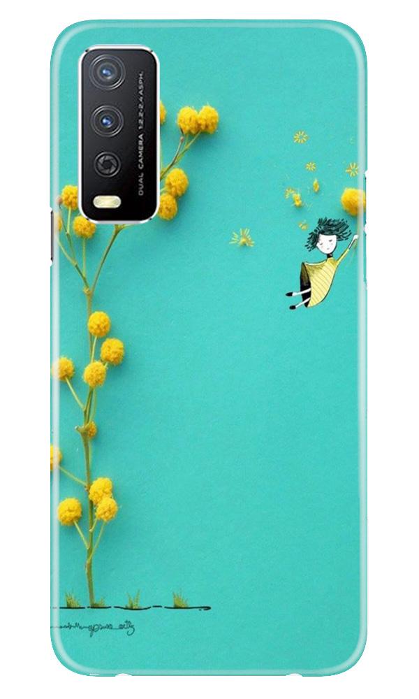 Flowers Girl Case for Vivo Y12s (Design No. 216)