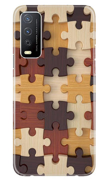 Puzzle Pattern Mobile Back Case for Vivo Y12s (Design - 217)