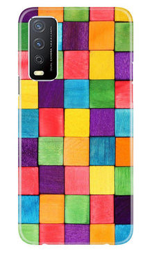 Colorful Square Mobile Back Case for Vivo Y12s (Design - 218)