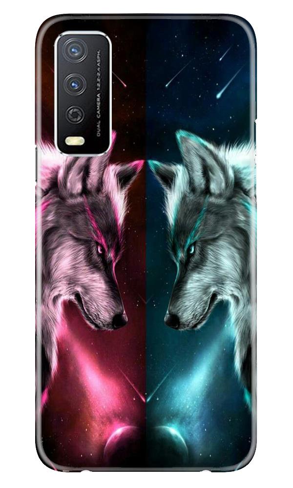 Wolf fight Case for Vivo Y12s (Design No. 221)