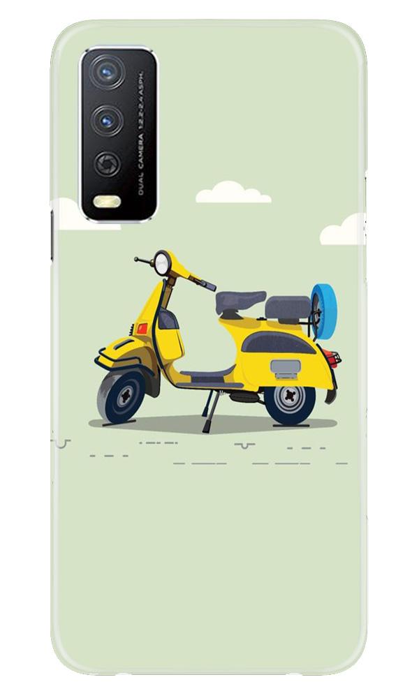 Vintage Scooter Case for Vivo Y12s (Design No. 260)