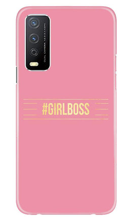 Girl Boss Pink Case for Vivo Y12s (Design No. 263)