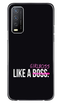 Like a Girl Boss Mobile Back Case for Vivo Y12s (Design - 265)